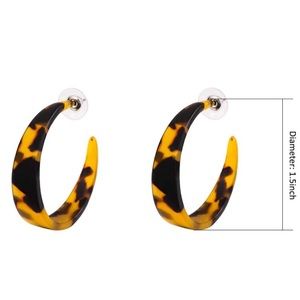 Tortoise Shell Hoop Earrings